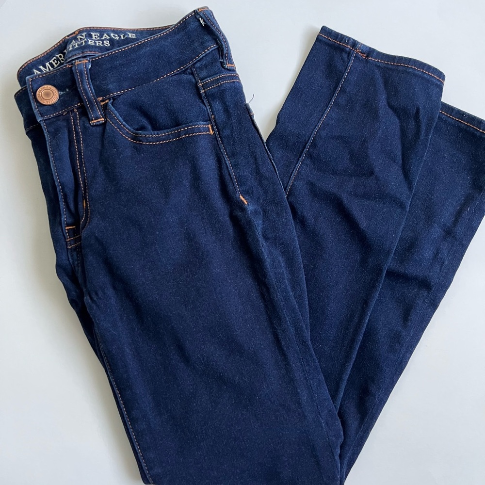 American Eagle Crop Jeggings Size 2 Dark Wash